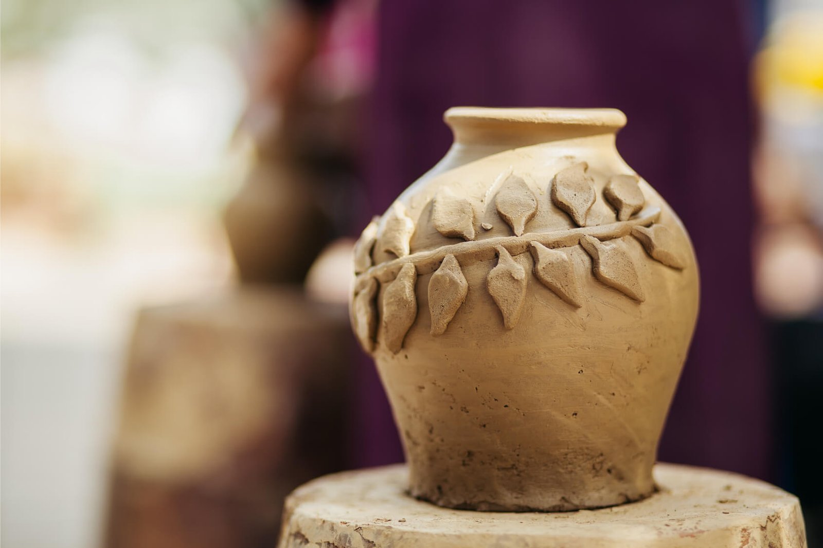 Clay Vase Handmade Traditional Vietnam