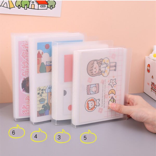 Business Card Booklet Card Holder Postcard Storage Book Frosted Transparent Bank Card Case - Image 2