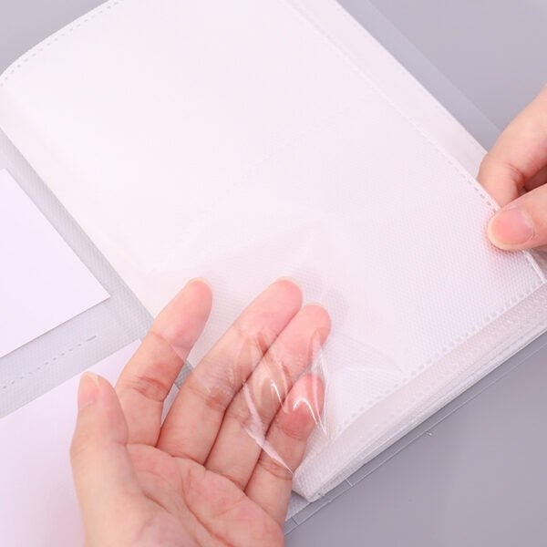 Business Card Booklet Card Holder Postcard Storage Book Frosted Transparent Bank Card Case - Image 9