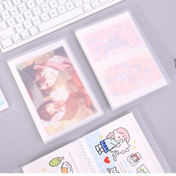 Business Card Booklet Card Holder Postcard Storage Book Frosted Transparent Bank Card Case - Image 8