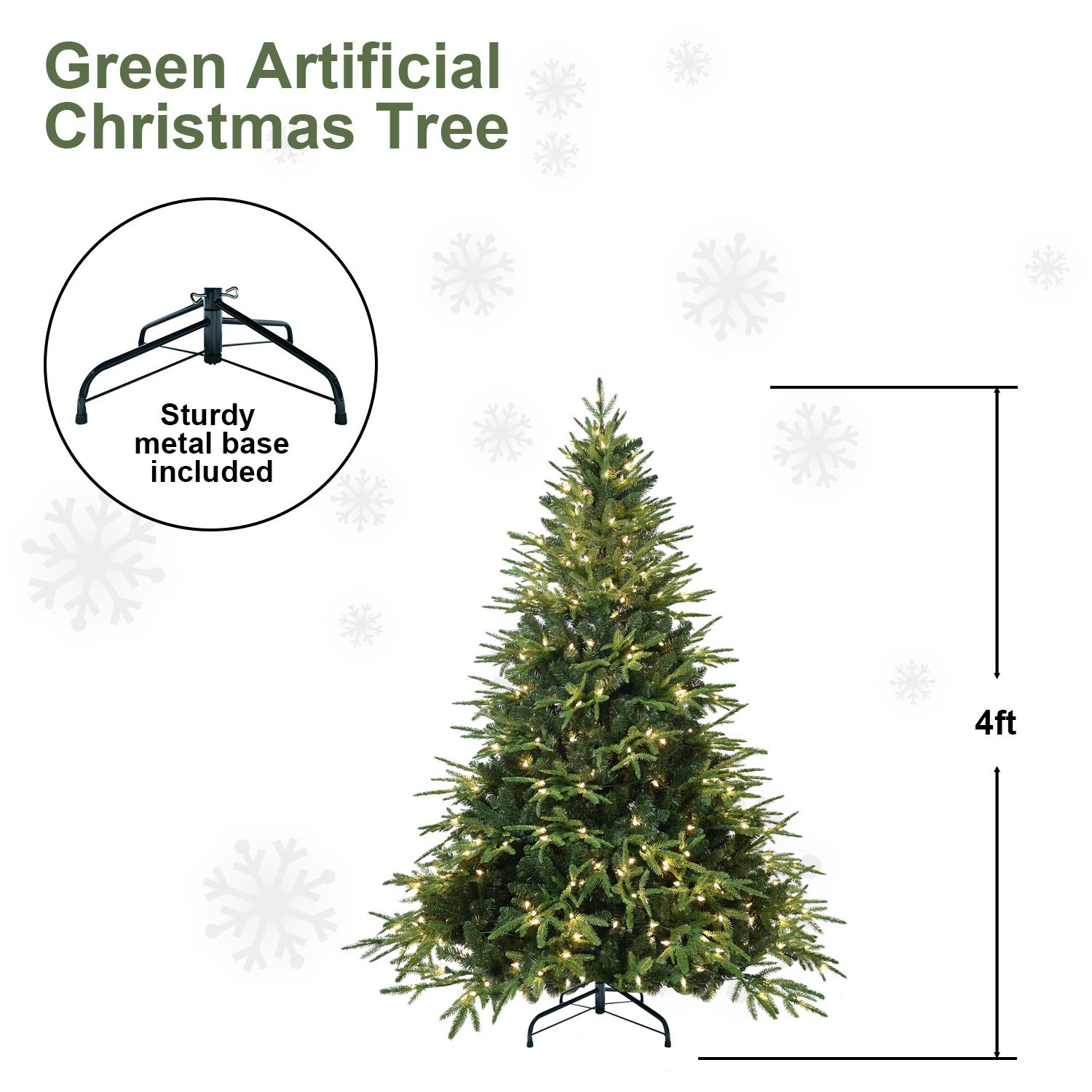 afa68442-d554-4c07-83b8-0e7239664669.jpg PVC Christmas Tree, Christmas Decorations, Green, With Lights - Image 2