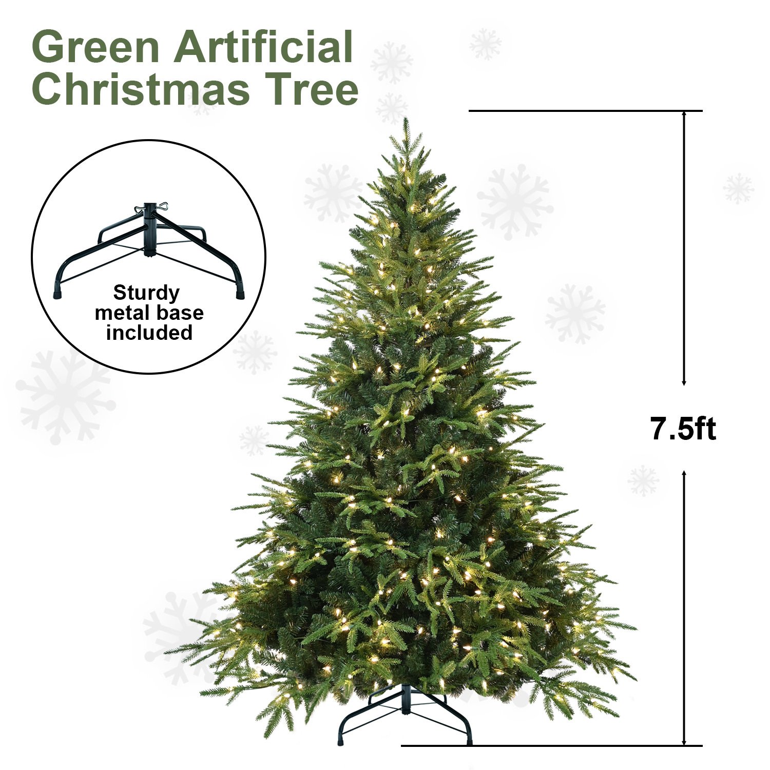b02875ad-67aa-44a2-87ff-90782c363c92.jpg PVC Christmas Tree, Christmas Decorations, Green, With Lights - Image 8